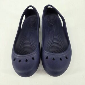 Crocs Kadee Navy Blue Ballet Flats Womens Size 7 Comfort Slip On Shoes 11215